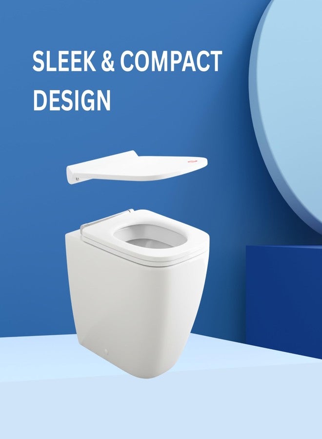 Parryware Polypropylene Verve Soft Close Toilet Seat Cover With Hinges (Standard Size, White) I Commode Seat Cover I Seat Closes Quietly Without Slamming Sound I For Bathroom Fixtures | E82941C - Image 3